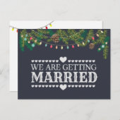 Faire-part de mariage de Noël sur ardoise (Devant / Derrière)