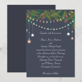 Faire-part de mariage de Noël sur tableau noir (Devant / Derrière)