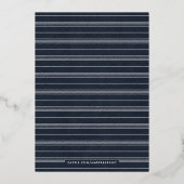 Faire-part de mariage de noeud illustrée - Marine (Verso)