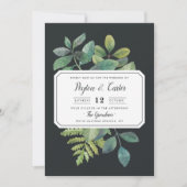 Faire-part de mariage de nuit Botanica (Devant)