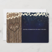 Faire-part de mariage de nuit en forme de coeur sc (Dos)