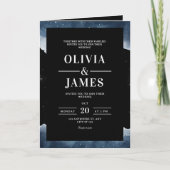 Faire-part de mariage de nuit étoilé, Mariage céle (Devant)