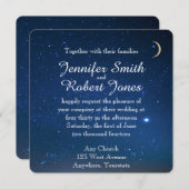 Faire-part de mariage de nuit étoilée (Devant / Derrière)