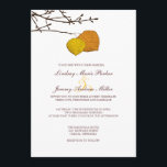 Faire-part de mariage de paire d'Aspen automne<br><div class="desc">Parfait pour votre mariage de automne,  cette invitation est composée d'une paire de feuilles de trembles chauds et de couleur automne.</div>