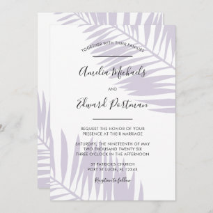 Faire-part de mariage de palmes gracieuses