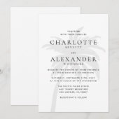 faire-part de mariage de palmiers tropicaux modern (Devant / Derrière)