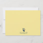 Faire-part de mariage de paon, paille (Dos)