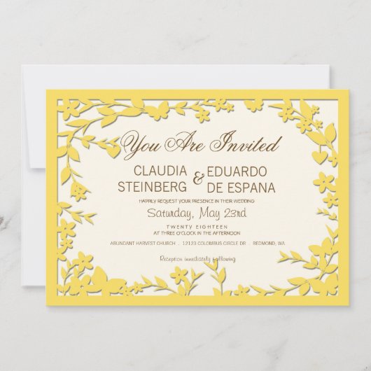 Faire-part de mariage de Papel Picado - belles (Devant)