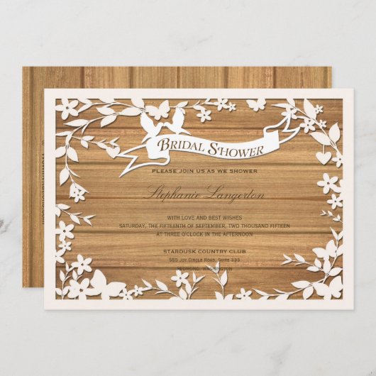 Faire-part de mariage de Papel Picado - belles (Devant / Derrière)