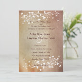 Faire-part de mariage de papier antique (Debout devant)