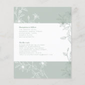 Faire-part de mariage de papier budgétaire floral  (Dos)