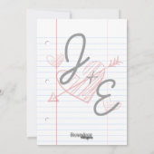 Faire-part de mariage de papier de carnet de (Dos)