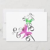 Faire-part de mariage de papillon (Dos)