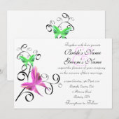 Faire-part de mariage de papillon (Devant / Derrière)