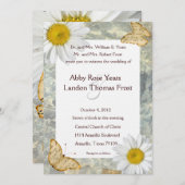 Faire-part de mariage de papillon de la marmite (Devant / Derrière)