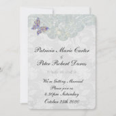 Faire-part de mariage de papillon et de dentelle (Devant)