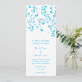 Faire-part de mariage de papillons bleu Aqua (Debout devant)