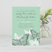 Faire-part de mariage de papillons gras (Debout devant)