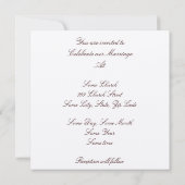 Faire-part de mariage de parchemin (Dos)