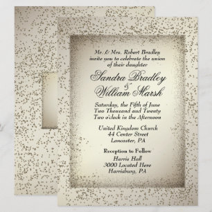 Faire-part de mariage de Parties scintillant antiq