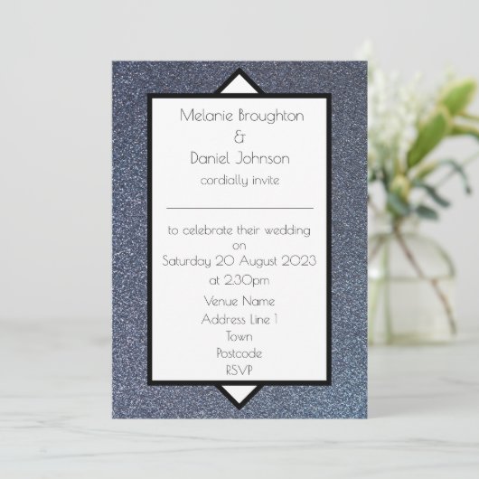 Faire-part de mariage de Parties scintillant Art d (Debout devant)