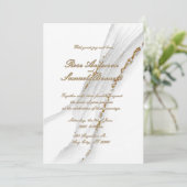 Faire-part de mariage de Parties scintillant blanc (Debout devant)