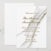 Faire-part de mariage de Parties scintillant blanc (Devant / Derrière)