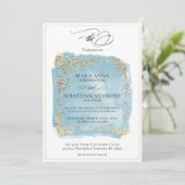 *~* Faire-part de mariage de Parties scintillant d (Debout devant)