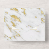 Faire-part de mariage de Parties scintillant d'or  (Verso)