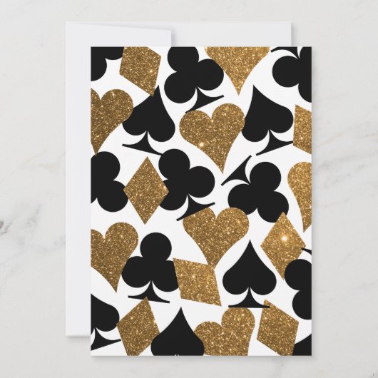 Faire-part de mariage de Parties scintillant d'or  (Dos)