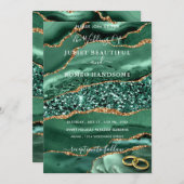 Faire-part de mariage de Parties scintillant Emera (Devant / Derrière)