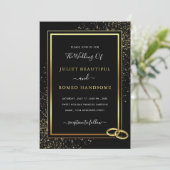 Faire-part de mariage de Parties scintillant encad (Debout devant)