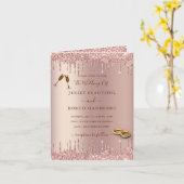 Faire-part de mariage de Parties scintillant or ro (Fleur jaune)