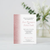 Faire-part de mariage de Parties scintillant rose  (Debout devant)