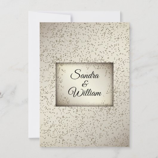 Faire-part de mariage de Parties scintillant rusti (Dos)