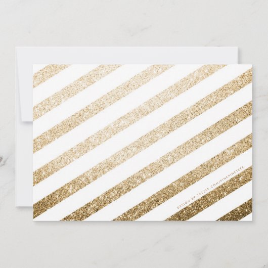 Faire-part de mariage de Parties scintillant stylé (Dos)