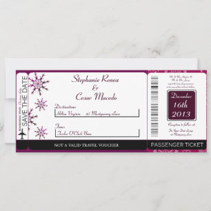 Faire-part de mariage de Pass d'embarquement pour