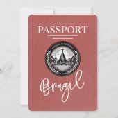 Faire-part de mariage de passeport brésilien en Bo (Dos)