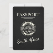 Faire-part de mariage de passeport Champagne Afriq (Dos)