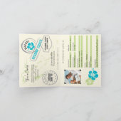 Faire-part de mariage de passeport de croisière (Intérieur)