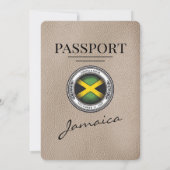 Faire-part de mariage de passeport de la Jamaïque  (Dos)