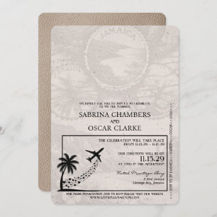 Faire-part de mariage de passeport de la Jamaïque 