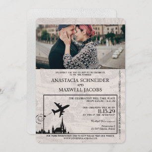 Faire-part de mariage de passeport de la Pologne b