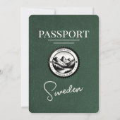 Faire-part de mariage de passeport de la Suède ver (Dos)