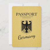 Faire-part de mariage de passeport de l'Allemagne (Dos)