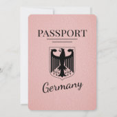 Faire-part de mariage de passeport de l'Allemagne  (Dos)