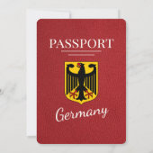Faire-part de mariage de passeport de l'Allemagne (Dos)