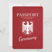 Faire-part de mariage de passeport de l'Allemagne  (Dos)