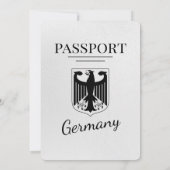 Faire-part de mariage de passeport de l'Allemagne (Dos)