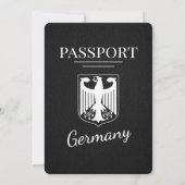 Faire-part de mariage de passeport de l'Allemagne (Dos)